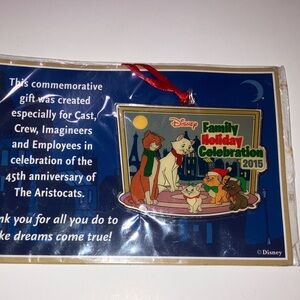 Disney Multicolor Aristocats Family Holiday Celebration Ornament